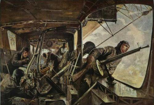  Felix Schwormstädt, Zeppelin L38 Attacking England, 1916